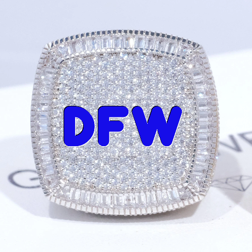 CUSTOM LETTER 3D ICED RING