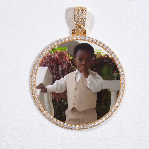 MEDIUM 3D CIRCLE CUSTOM PICTURE PENDANT