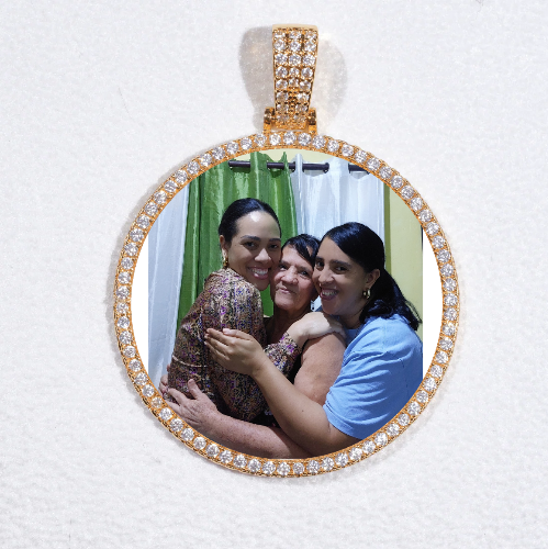 MEDIUM 3D CIRCLE CUSTOM PICTURE PENDANT