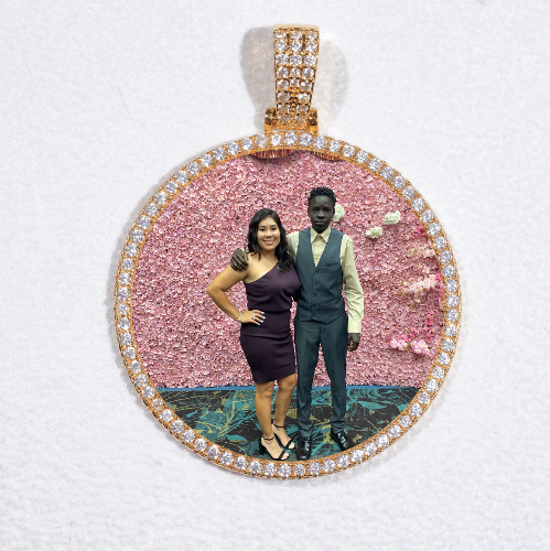 MEDIUM 3D CIRCLE CUSTOM PICTURE PENDANT