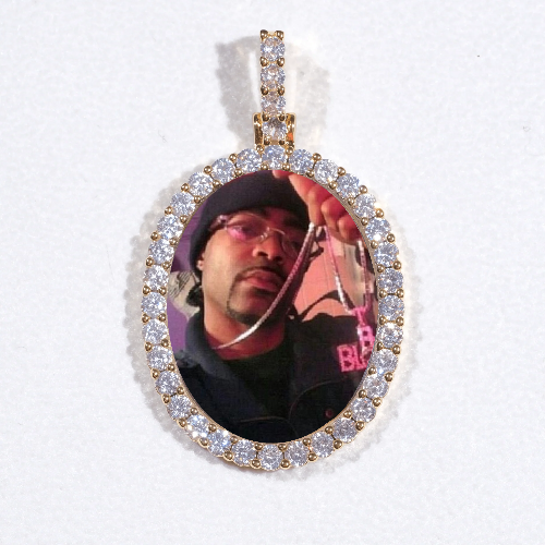 3D Oval Custom Picture Pendant