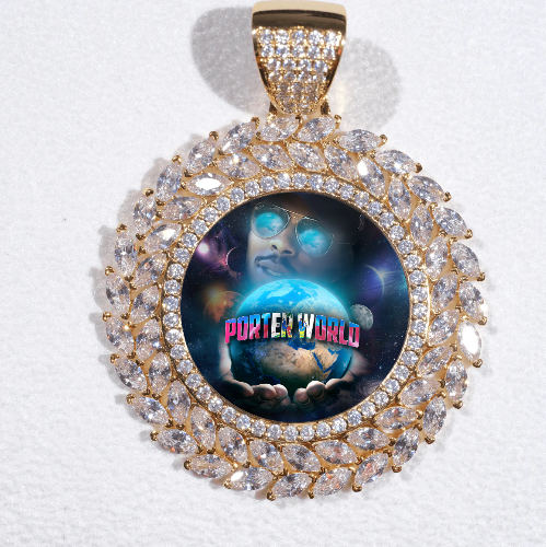 Large 3D Wheat Ear Custom Picture Pendant