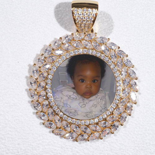 Large 3D Wheat Ear Custom Picture Pendant