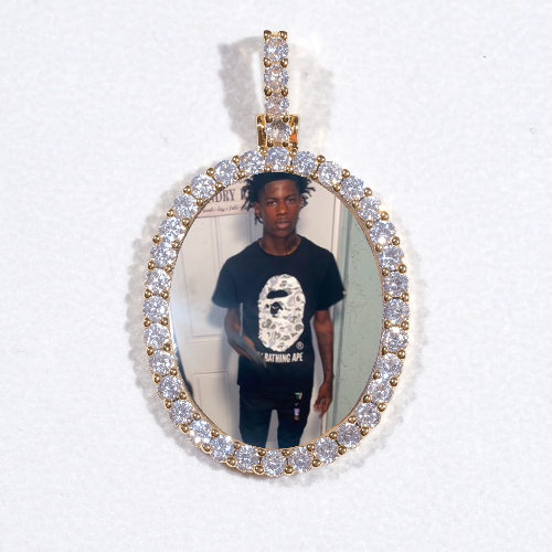 3D Oval Custom Picture Pendant