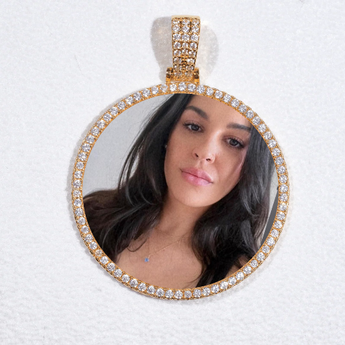MEDIUM 3D CIRCLE CUSTOM PICTURE PENDANT