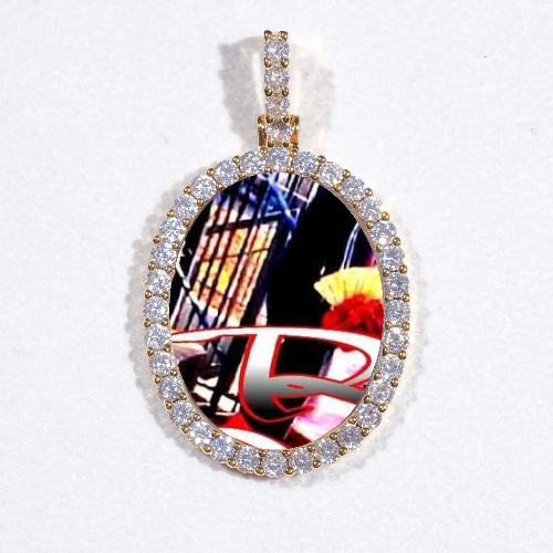 3D Oval Custom Picture Pendant