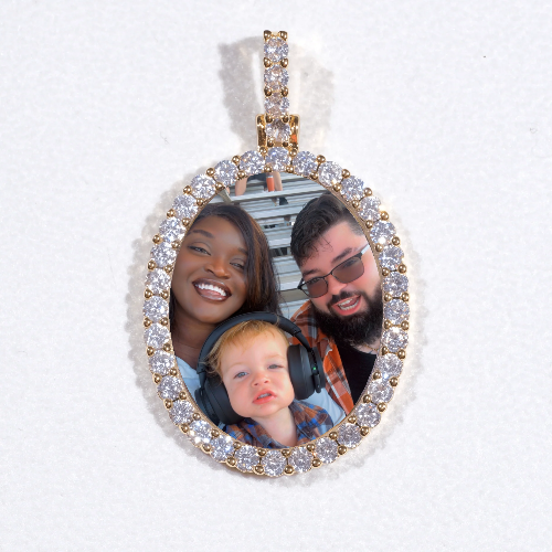3D Oval Custom Picture Pendant