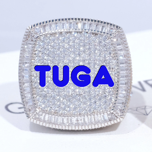CUSTOM LETTER 3D ICED RING