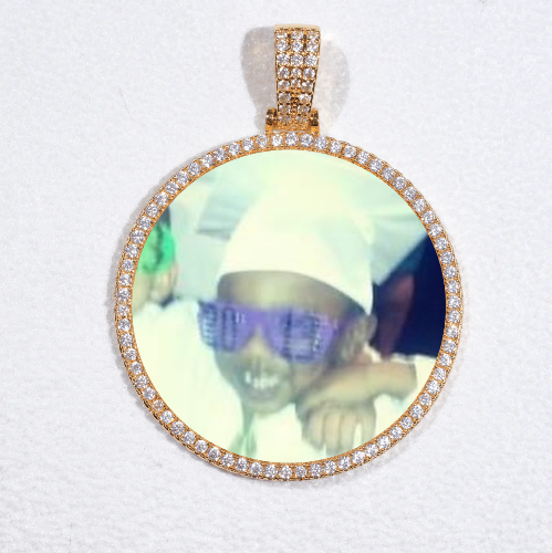 MEDIUM 3D CIRCLE CUSTOM PICTURE PENDANT