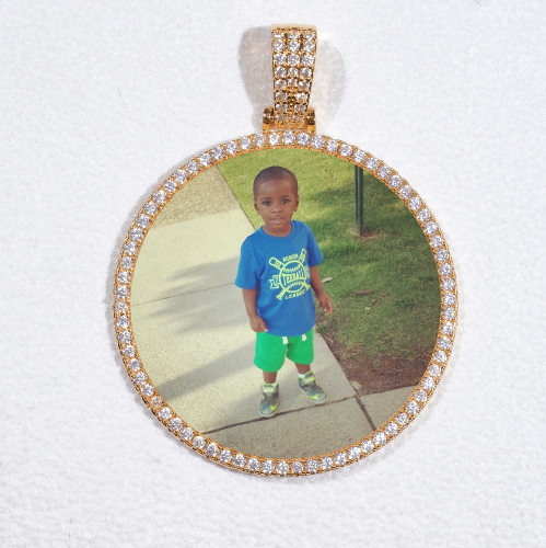 MEDIUM 3D CIRCLE CUSTOM PICTURE PENDANT