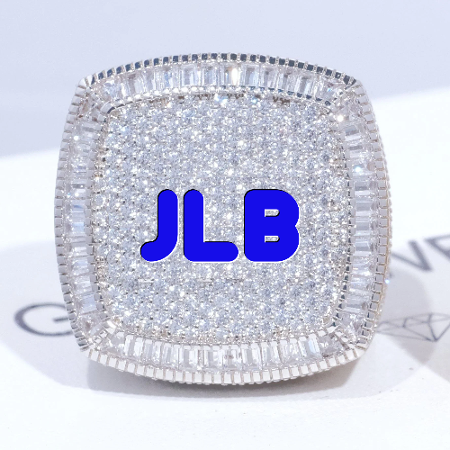 CUSTOM LETTER 3D ICED RING