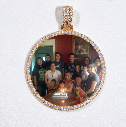 MEDIUM 3D CIRCLE CUSTOM PICTURE PENDANT