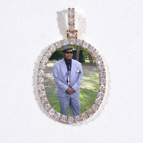 3D Oval Custom Picture Pendant
