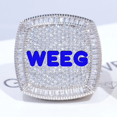 CUSTOM LETTER 3D ICED RING