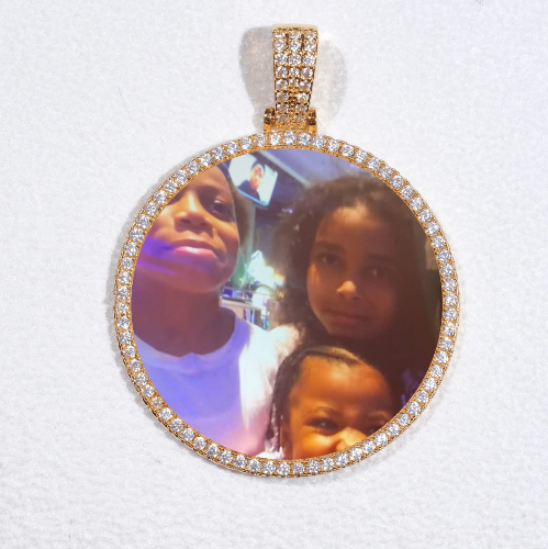 MEDIUM 3D CIRCLE CUSTOM PICTURE PENDANT