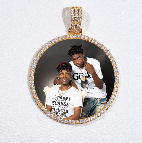 MEDIUM 3D CIRCLE CUSTOM PICTURE PENDANT