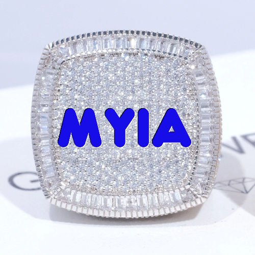 CUSTOM LETTER 3D ICED RING