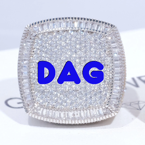 CUSTOM LETTER 3D ICED RING
