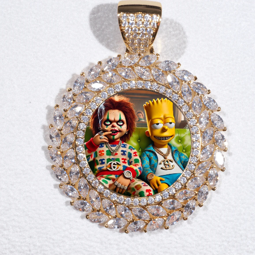 Large 3D Wheat Ear Custom Picture Pendant