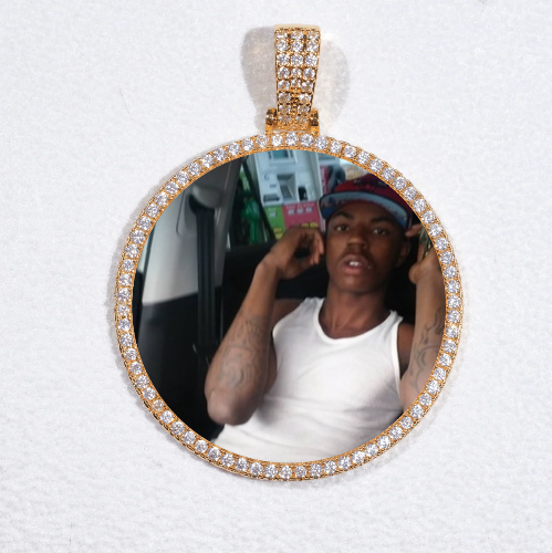 MEDIUM 3D CIRCLE CUSTOM PICTURE PENDANT