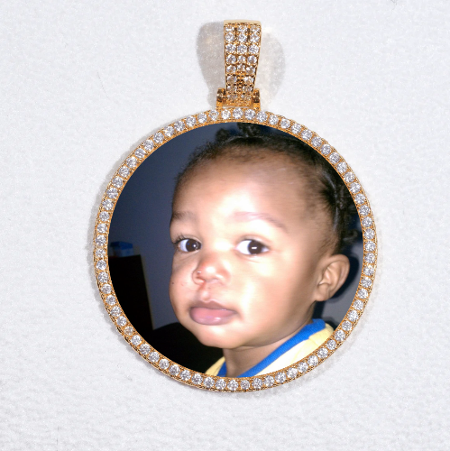MEDIUM 3D CIRCLE CUSTOM PICTURE PENDANT