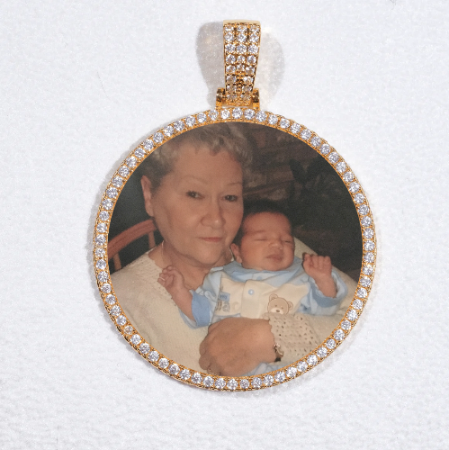 MEDIUM 3D CIRCLE CUSTOM PICTURE PENDANT