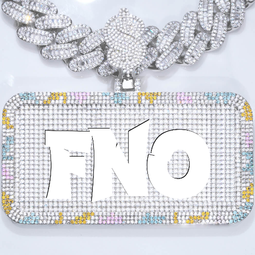 CUSTOM LETTER NECKLACE 3D COLORFUL SQUARE