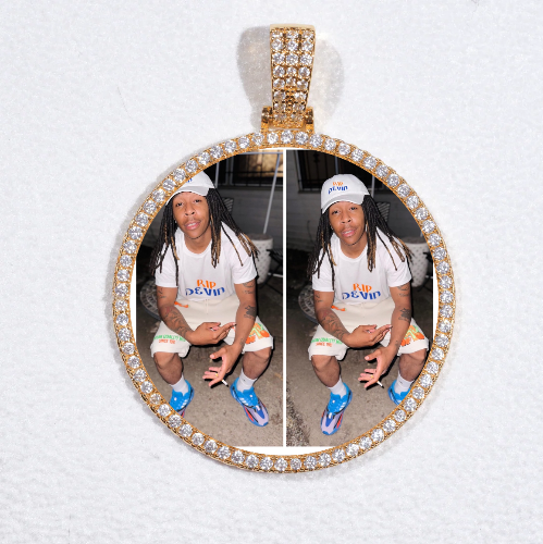 MEDIUM 3D CIRCLE CUSTOM PICTURE PENDANT