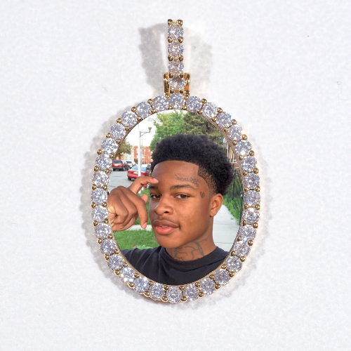 3D Oval Custom Picture Pendant