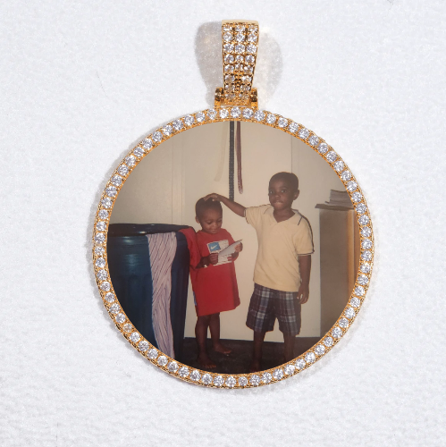 MEDIUM 3D CIRCLE CUSTOM PICTURE PENDANT