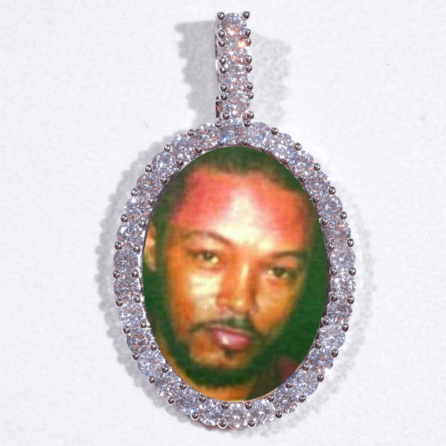 Large 3D Oval Custom Picture Pendant