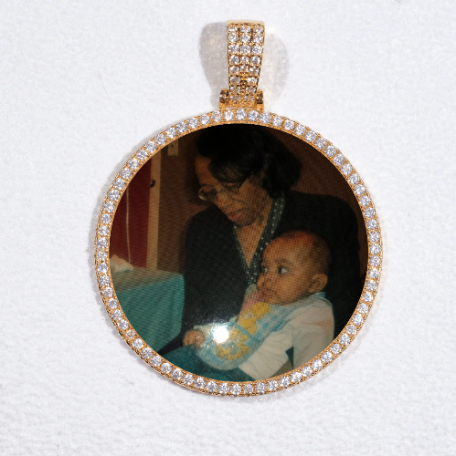 MEDIUM 3D CIRCLE CUSTOM PICTURE PENDANT