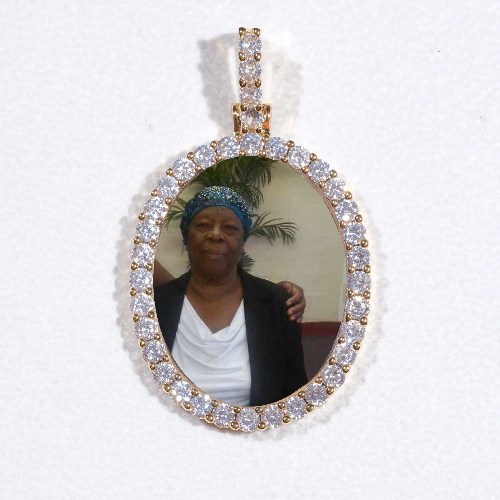 3D Oval Custom Picture Pendant