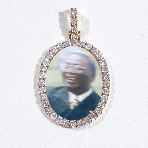 3D Oval Custom Picture Pendant