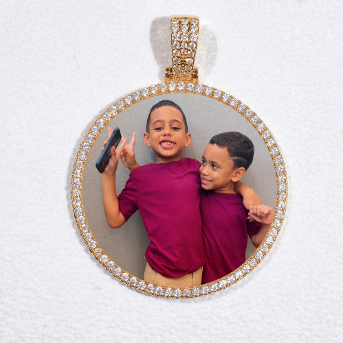 MEDIUM 3D CIRCLE CUSTOM PICTURE PENDANT
