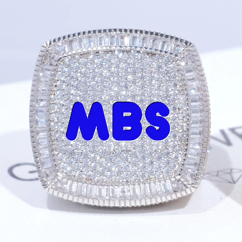 CUSTOM LETTER 3D ICED RING