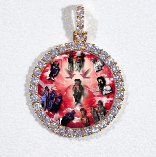 3D CIRCLE CUSTOM PICTURE PENDANT SMALL SIZE