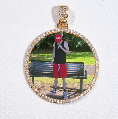 MEDIUM 3D CIRCLE CUSTOM PICTURE PENDANT