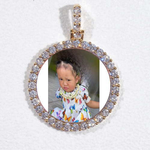 3D CIRCLE CUSTOM PICTURE PENDANT SMALL SIZE