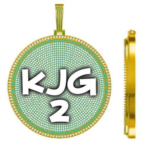 CUSTOM LETTER NECKLACE 3D BIG DISC