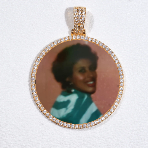 MEDIUM 3D CIRCLE CUSTOM PICTURE PENDANT