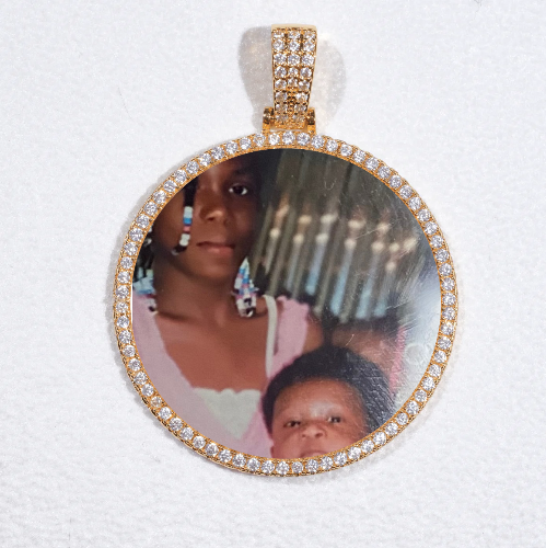 MEDIUM 3D CIRCLE CUSTOM PICTURE PENDANT