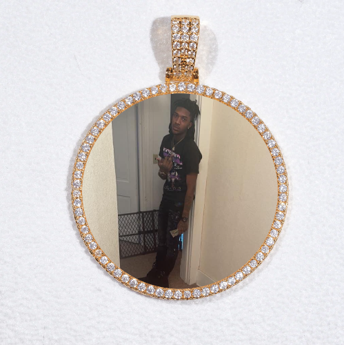 MEDIUM 3D CIRCLE CUSTOM PICTURE PENDANT