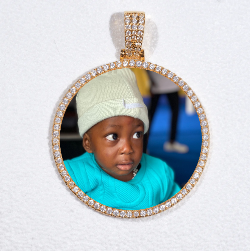 MEDIUM 3D CIRCLE CUSTOM PICTURE PENDANT