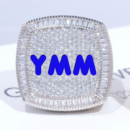 CUSTOM LETTER 3D ICED RING