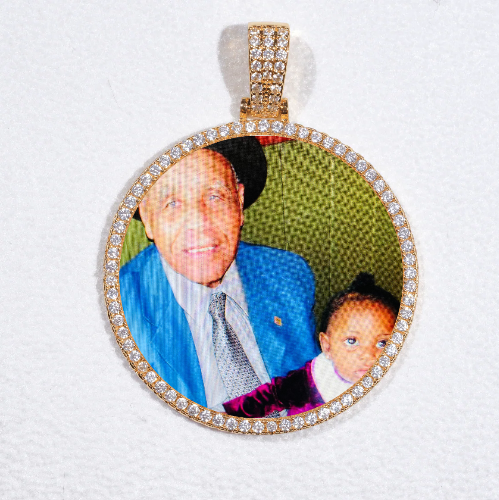 MEDIUM 3D CIRCLE CUSTOM PICTURE PENDANT
