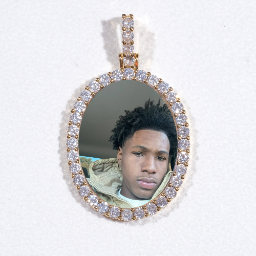 3D Oval Custom Picture Pendant