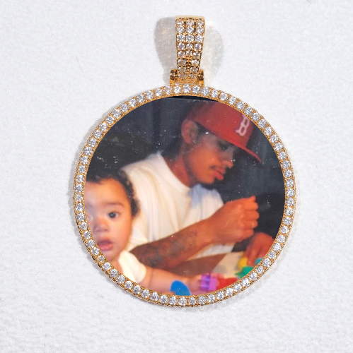 MEDIUM 3D CIRCLE CUSTOM PICTURE PENDANT
