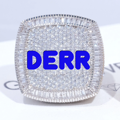 CUSTOM LETTER 3D ICED RING