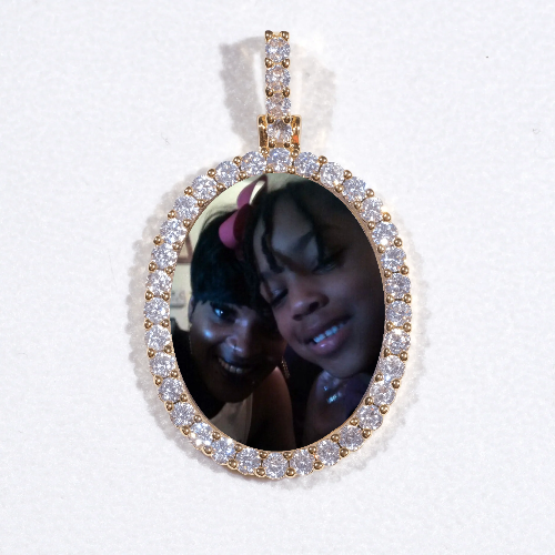 3D Oval Custom Picture Pendant